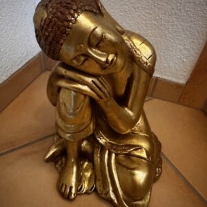Buddha-Figur, knieend, Bronze